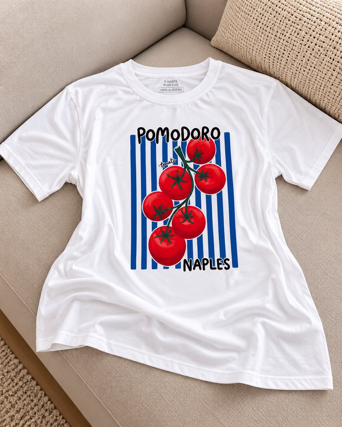T-shirt plus size pomodoro
