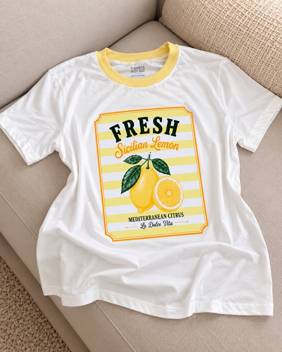 T-shirt plus size Sicilian lemon