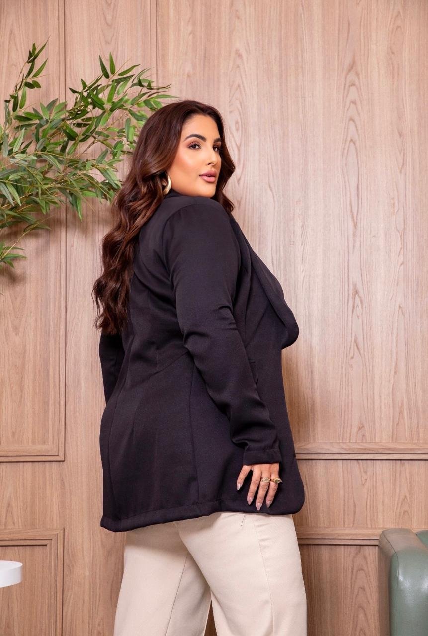 Blazer max Plus size preto foto 2